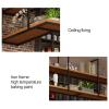 DMCHENGMA Ceiling Pot Pan Rack Decorative Rectangular Mounted Storage Shelf for Home, Restaurant Kitchen Cookware Utensils Books Household Hanging Floating Shelves (Size : 120x30x80cm) view 4