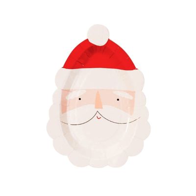 NJDT Christmas Theme Party Disposable Tableware Set Christmas Atmosphere Decoration Cake Paper Plate Decoration