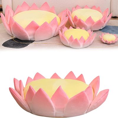 3D Flower Throw Pillow for Adults Kids, Good Luck Lotus Flower Cushion, Lotus Throne Meditation Cushion Floor Pillow Washable Big Pillow Seat Floor Cushion for Sitting Yoga ( Size : 80*23cm/31.5*9.1in