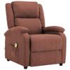 WEHUOSIF Massage Recliner,Lounge Chair, Living Room Chair, Modern Recliner,Theater Seating,Massage Office Chair,Adjustable Headrest and Footrest,for Living Room,Bedroom,Study,Brown Fabric view 3