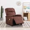 WEHUOSIF Massage Recliner,Lounge Chair, Living Room Chair, Modern Recliner,Theater Seating,Massage Office Chair,Adjustable Headrest and Footrest,for Living Room,Bedroom,Study,Brown Fabric view 4