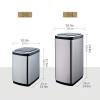 Garbage Recycling Bin Large Capacity Kitchen Trash Can with Lid Stainless Steel Smart Trash Can Household Touch-free Automatic Trash Can (Rectanglular, 20L/30L) Kitchen Trash Can ( Size : 30L , Color view 2