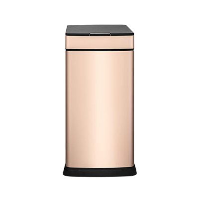 DYPASA Garbage Recycling Bin 8L Narrow Kitchen Automatic Garbage Can Stainless Steel Touchless Trash Can Small Bathroom Trash Can with Lid, Rectangle, 3 Colors Kitchen Trash Can (Color : Black)