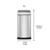 DYPASA Garbage Recycling Bin 8L Narrow Kitchen Automatic Garbage Can Stainless Steel Touchless Trash Can Small Bathroom Trash Can with Lid, Rectangle, 3 Colors Kitchen Trash Can (Color : Black) view 2