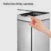 DYPASA Garbage Recycling Bin 8L Narrow Kitchen Automatic Garbage Can Stainless Steel Touchless Trash Can Small Bathroom Trash Can with Lid, Rectangle, 3 Colors Kitchen Trash Can (Color : Black) view 3