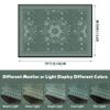 5' X 7' Sun and Moon Rug Boho Celestial Area Rugs for Bedroom Dorm Living Room Bohemian Occult Crescent Solar Stars Galaxy Floor Mat Pad Doormat Carpet,150 X 210cm,Corduroy view 2