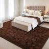 Hutha 5x8 Large Area Rugs for Living Room, Super Soft Fluffy Modern Bedroom Rug, Brown Coffee Indoor Shag Fuzzy Carpets for Girls Kids Nursery Room Home Decor view 3