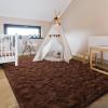 Hutha 5x8 Large Area Rugs for Living Room, Super Soft Fluffy Modern Bedroom Rug, Brown Coffee Indoor Shag Fuzzy Carpets for Girls Kids Nursery Room Home Decor view 4