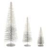 Melrose PVC and Metal Christmas Tree, Set of 3, White, Holiday Season Decoration view 1