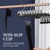 HWAJAN 14Inch Black Pants Hangers with Clips 20 Pack Adjustable Skirt Hangers for Women Non-Slip Trousers,Shorts Hanger for Jeans Clothes Hangers for Pants Heavy Duty Space Saving view 2