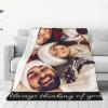 ARDDIS Custom Blanket with Photos Text Customized Blanket Personalized Flannel Throw Blankets for Adult Kid Birthday Wedding Christmas Halloween Fathers Mothers Valentines Day Presents 60"X50" view 1
