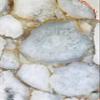 AANTHROPOLOGY By Rhea White Crystal Agate Organic Edge Side/Coffee Table (Rose Gold - Finish), Diameter(12 inch) view 1