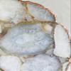 AANTHROPOLOGY By Rhea White Crystal Agate Organic Edge Side/Coffee Table (Rose Gold - Finish), Diameter(12 inch) view 3