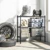 Auslar 3-Shelf Storage Wire Shelves Heavy Duty 3 Tiers Standing Shelving Units Adjustable Metal Organizer Wire Rack, Black view 2