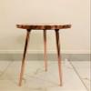 AANTHROPOLOGY By Rhea White Crystal Agate Organic Edge Side/Coffee Table (Rose Gold - Finish), Diameter(14 inch) view 2