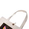 16" L x 14" H Reusable Canvas Cat Tote Bag,Grocery Bag,Beach Bag,Shopping Bag view 3
