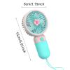 Portable Handheld Fan Personal Mini Fan Strong Wind Lightweight Makeup Fan Travel Fan Pocket Fan for Bedroom Window Desk Summer Gift for Girl Kids Women Men (w91) view 3