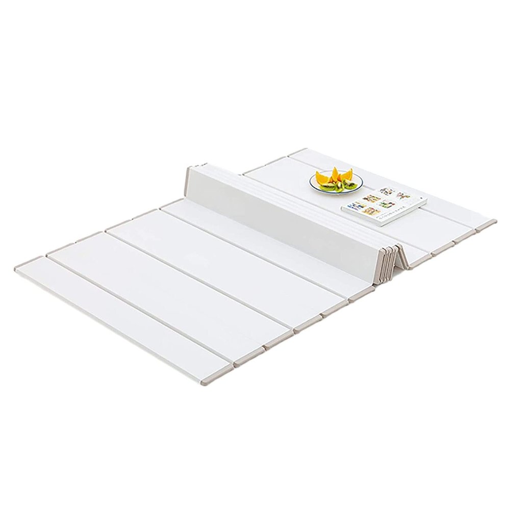 Bathtub Tray Bathtub Tray Bathtub Cover Folding Dust Board Bathtub Insulation Cover Bath Lid, White Shutter Bath Lid for Most Standard Sized Bathtubs Multifunctional ( Color : White , Size : 150x75x1c