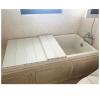 Bathtub Tray Dust-Proof Bathtub Cover Insulation Board, Folding 1.2cm Thickness Bathtub Tray Storage Rack, Insulation Cover Shutter Bath Lid for Shower Bath Table Shelf Multifunctional ( Color : White view 1