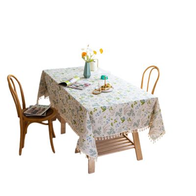 KBUYS Table Cloth Print Table Cloth Cotton Linen Tassel Towel Cover Table Mat,60 * 60cm