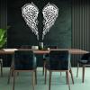 Metal Wall Art, Metal Angel Wings Wall Decor, Angel Wings Wall Art, Metal Angel Wings Wall Hanging, Anniversary - Gifts for Her, Outdoor Metal Wall Art, Metal Wall Decor (28" x 13" / 70 x 32 cm (for each wing), black set of 2) view 3