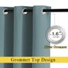 NICETOWN Greyish Blue Room Darkening Curtains 90 inch Length - Grommet Thermal Blackout Window Treatments Sound Proof Room Divider Drapes for Bedroom (2 Panels, W66 x L90) view 2