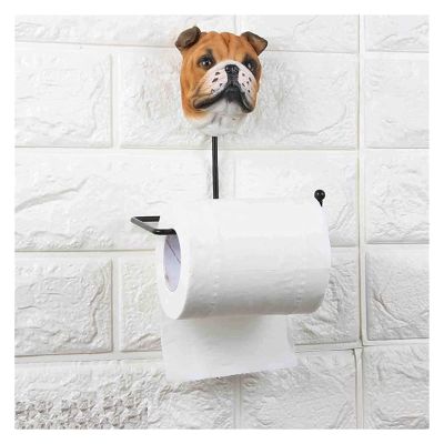 ALDEPO Towel Rail Roll Holder Paper Holder Creative Paper Roll Holder Cute Dog Shape Wall Mount Toilet Paper Box Kitchen Tissue Holder Bathroom Toilet Tissue Box (Color : Dog Tissue Holder H)