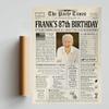 Customized Personal Historical Birthday Newspaper Poster No Frame, Canvas Framed 0.75 Inch Back In 1936 Gifts Idea Birthday Decor Art Print for the Day You Were Born from 1922 to 2022, birthday Gifts for Women or Men view 2
