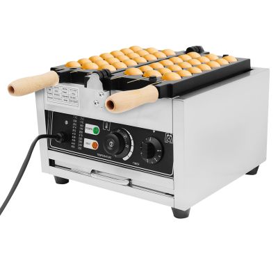 Commercial 42 pcs Donut Ball Waffle Maker Waffle Baker Machine Nonstick Egg Hot Dog Baker Machine 1500W for Bakeries, Restaurants, Kiosks, Canteens