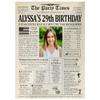 Customized Personal Historical Birthday Newspaper Poster No Frame, Canvas Framed 0.75 Inch Back In 1994 Gifts Idea Birthday Decor Art Print for the Day You Were Born from 1922 to 2022, birthday Gifts for Women or Men view 1