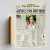 Customized Personal Historical Birthday Newspaper Poster No Frame, Canvas Framed 0.75 Inch Back In 1994 Gifts Idea Birthday Decor Art Print for the Day You Were Born from 1922 to 2022, birthday Gifts for Women or Men view 2