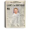 Customized Personal Historical Birthday Newspaper Poster No Frame, Canvas Framed 0.75 Inch Back In 2022 Gifts Idea Birthday Decor Art Print for the Day You Were Born from 1922 to 2022, birthday Gifts for Women or Men view 3