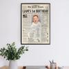 Customized Personal Historical Birthday Newspaper Poster No Frame, Canvas Framed 0.75 Inch Back In 2022 Gifts Idea Birthday Decor Art Print for the Day You Were Born from 1922 to 2022, birthday Gifts for Women or Men view 4