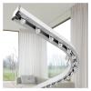 LZMZMQ White Hidden Curtain Track Flexible Bendable, Home/Office/Nursery/Hotel Recessed Sliding Curtain Rod, Ceiling Mount, 3.3-26.3ft Long, Aluminum Alloy (Size : 4.9ft(150cm)) view 1