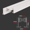LZMZMQ White Hidden Curtain Track Flexible Bendable, Home/Office/Nursery/Hotel Recessed Sliding Curtain Rod, Ceiling Mount, 3.3-26.3ft Long, Aluminum Alloy (Size : 4.9ft(150cm)) view 2