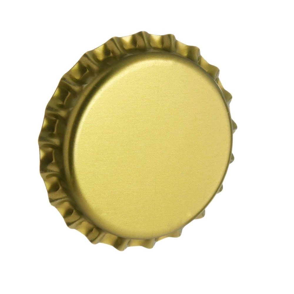 North Mountain Supply Beer Bottle Crown Caps - Gold - Oxygen Barrier - 10,000 Count