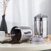 Food Storage Containers 3-Piece Food Storage Container For Kitchen Counter Brushed Stainless Steel Kitchen Canister Jars Set With Window,Pantry Organization And Storage For Tea Coffee Snacks Sugar view 2