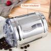 Food Storage Containers 3-Piece Food Storage Container For Kitchen Counter Brushed Stainless Steel Kitchen Canister Jars Set With Window,Pantry Organization And Storage For Tea Coffee Snacks Sugar view 4