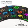 XMNYGJ Colorful Animal Pets Dog Cat Paw Prints Round Fitted Tablecloth Elastic Edge Waterproof Oil-Proof Table Cover Stain-Resistant Table Cloth Fits Round Tables 45 in to 56 in view 3