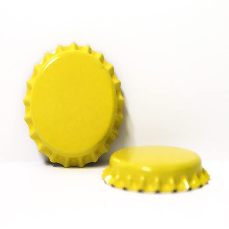 North Mountain Supply Beer Bottle Crown Caps - Yellow - Oxygen Barrier - 10,000 Count