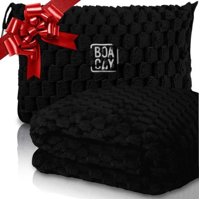 BOACAY Packable Travel Blanket for Airplane, Car - Compact Office Blanket - Portable Pillow for Adults, Kids with Case, Luggage Sleeve, Backpack Clip