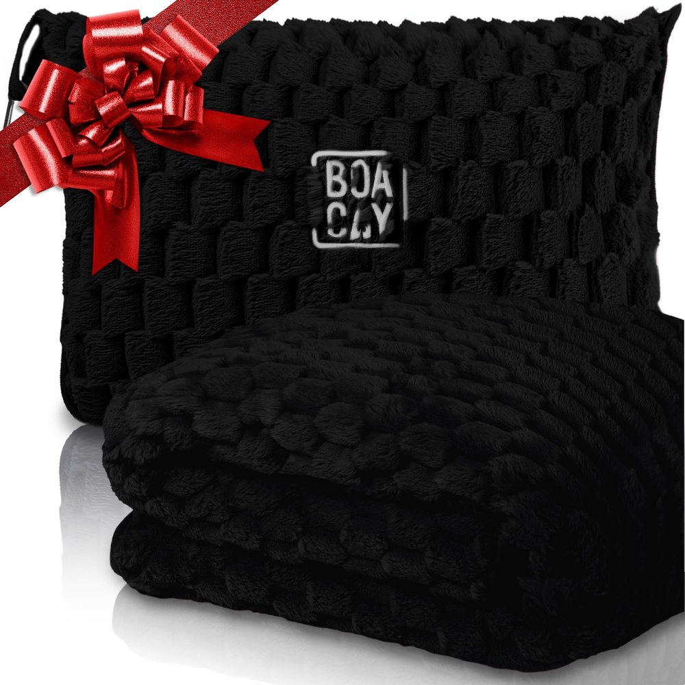 BOACAY Packable Travel Blanket for Airplane, Car - Compact Office Blanket - Portable Pillow for Adults, Kids with Case, Luggage Sleeve, Backpack Clip