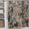 Camo Deer Camouflage Hunting Shower Curtain with Hooks Fabric Cloth Decor Bath Curtains for Bathroom Apartment 72x72Inch (183x183cm) view 3