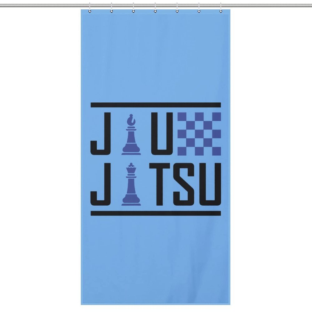 Jiu-Jitsu Chess Shower Curtain with Hooks Fabric Cloth Decor Bath Curtains for Bathroom Apartment 36x72Inch92x183cm