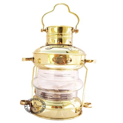 Brass Table Lantern Glass Oil Lamp Home Decoration 14 Inches Best Gift