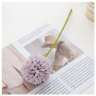 Opaeroo Silk Ball Artificial Flower Chrysanthemum Wedding Artificial Flower Christmas Decor for Home Vase Arrangement Accessories 1Pcs Purple