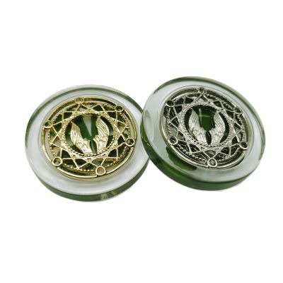 1 Pair Real Four Leaf Clover Pocket Coin - Angel Wings | Magic Coins, Lucky Charms & Shamrock Token | Guardian Angel Gifts, St. Patrick's Day & Sobriety (Gold & Silver)