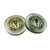 1 Pair Real Four Leaf Clover Pocket Coin - Angel Wings | Magic Coins, Lucky Charms & Shamrock Token | Guardian Angel Gifts, St. Patrick's Day & Sobriety (Gold & Silver) view 1