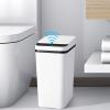 Anborry Bathroom Trash Cans with Lid Touchless Automatic Motion Sensor 4 Gallon Small Garbage Can, Smart Electric Plastic Narrow Garbage Bin for Living Room Bedroom Office Kitchen (White) view 1