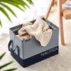Nautica - Laundry Basket, Foldable Hamper & Storage Bin, Closet Organizers, Home Essentials (Grey Block) view 2